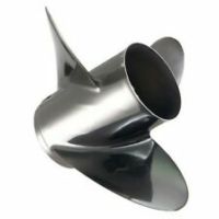 389924 Evinrude Johnson OMC Stainless Steel Prop (14-1/2 x 19) for V-6 Gearcase, 15 Spline, and Thru-Hub Exhaust, Right Hand Rotation