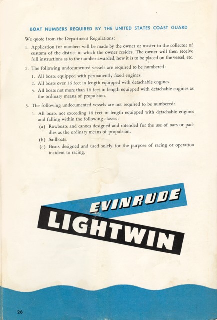 Evinrude 3012 Owners Manual Page 26
